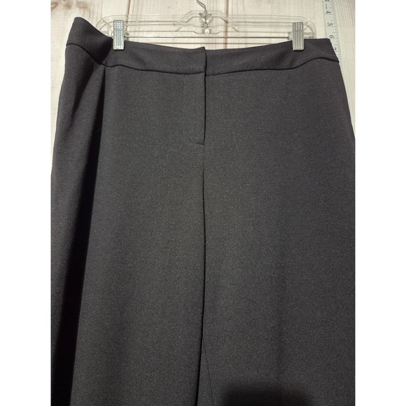 Vesti Pants Womens 10 Black Wide Leg Cropped Pull On Stretch Office Casual - Picture 2 of 6